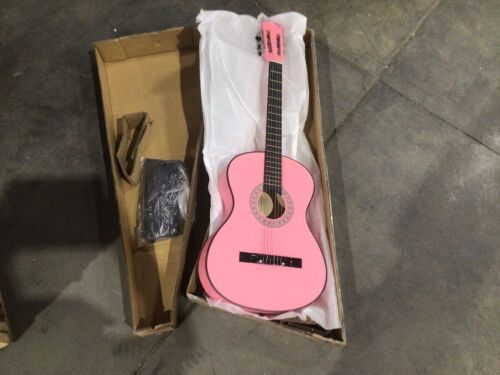 Beginner Acoustic Guitar Set w/ Case, Strap, Digital Tuner, Strings, 38in - Lot 915