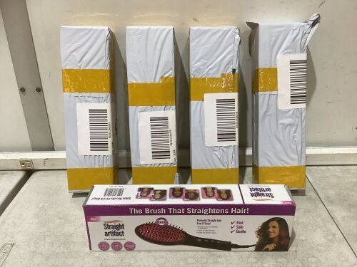 Lot of (5) Ceramic Hair Straightening Brush - Lot 1004