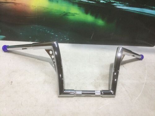 WeiSen Chrome 10" Ape Hanger Handlebars for Harley Dyna Softail Sportster XL 883 1200 &  Touring Road Glide/Road King - Lot 1127